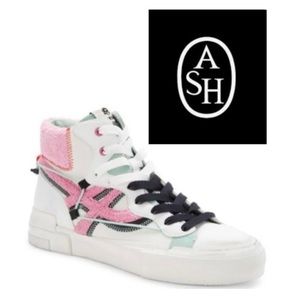 😎 ASH Gala High Top Mix Media Sneakers NWT NIB EU 39 = 8.5 / 9